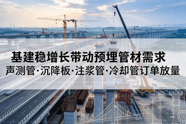 玛多基建稳增长带动预埋监测管材需求,声测管、沉降板、注浆管订单持续放量