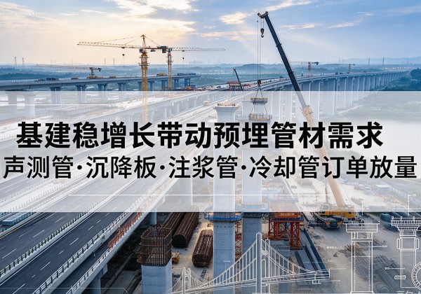 玛多基建稳增长带动预埋监测管材需求，声测管、沉降板、注浆管订单持续放量