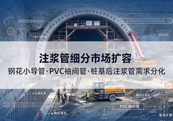 玛多注浆管细分市场扩容，隧道钢花小导管、PVC 袖阀管、桩基后注浆管需求分化